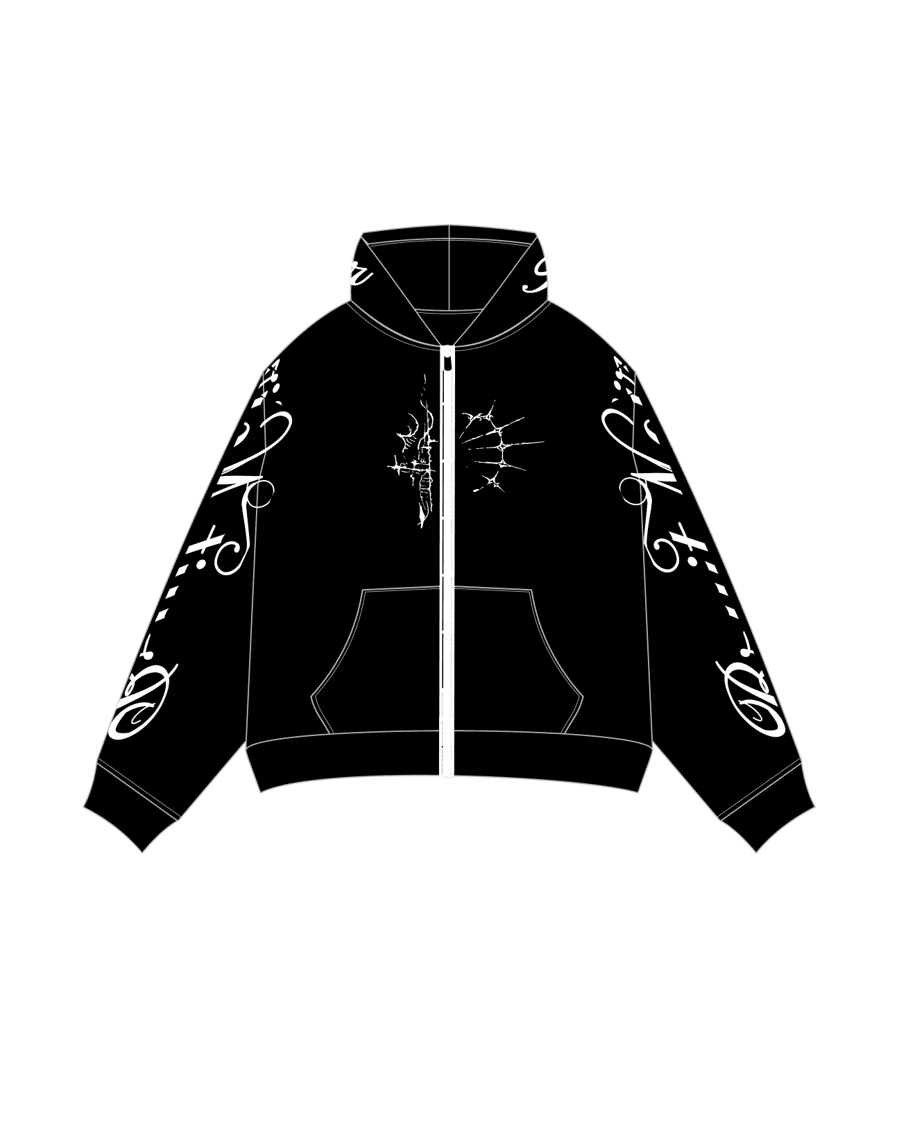 "Âme Grise" Zip Hoodie